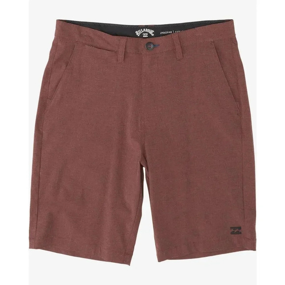 NEW Billabong Crossfire 21" Submersible Shorts Mid Length Flat Front Red Mens 28